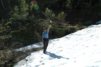 Katie and the snowball